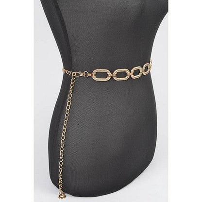 Oval Chain Belt in Gold