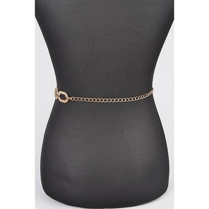 Oval Chain Belt in Gold