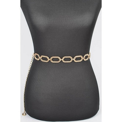 PB8720 Oval Chain Belt in Gold
