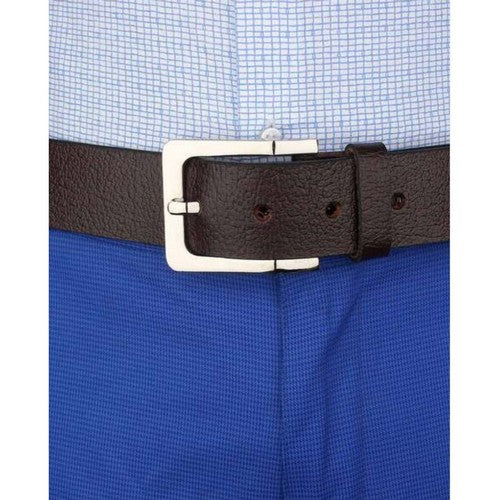 Genuine Leather Belt with Textured Finish in Dark Brown