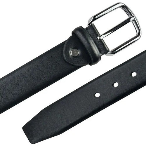 Classic Leather Dress Belt in Carbon Black