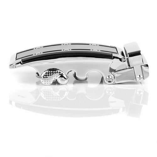 Genuine Leather Sliding Buckle Ratchet Belt in Light Brown