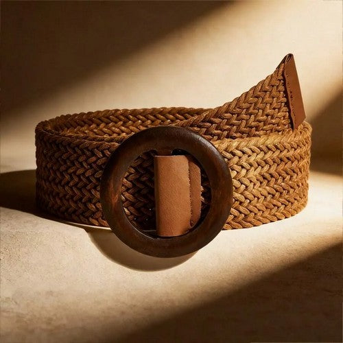 Braided Belt in Brown