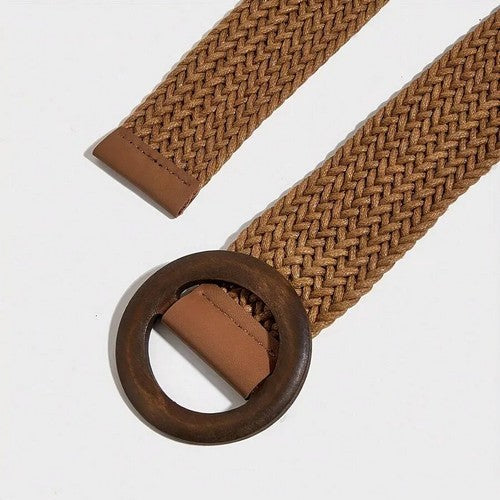 Braided Belt in Brown