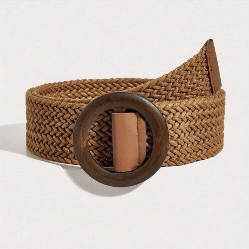 Braided Belt in Brown