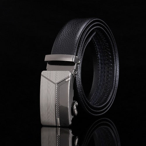 EVFV969EN32 2 Tone  Pewter Buckle Ratchet Belt