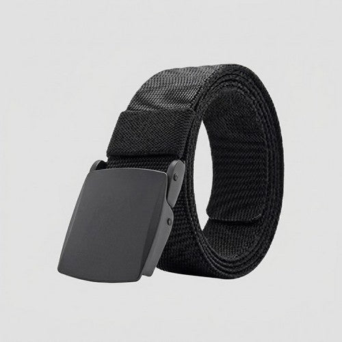 Stretch Canvas Tactical Military Belt in Black