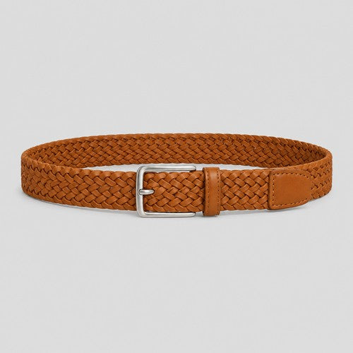 Threadbare Braided Belt in Brown