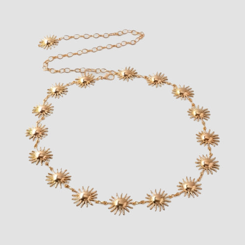 BTE1460G Sun Chain Belt in Gold