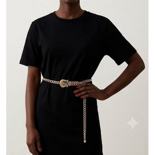 Cuban Link Chain Belt in Gold