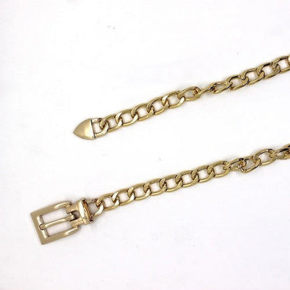 Cuban Link Chain Belt in Gold