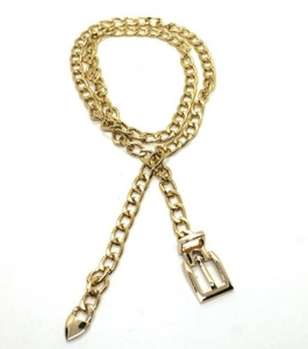 Cuban Link Chain Belt in Gold