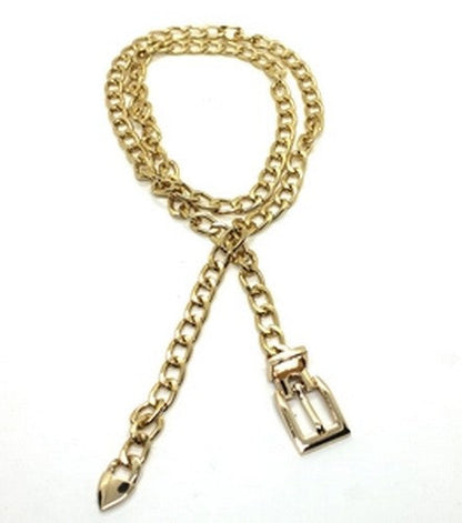 Cuban Link Chain Belt in Gold