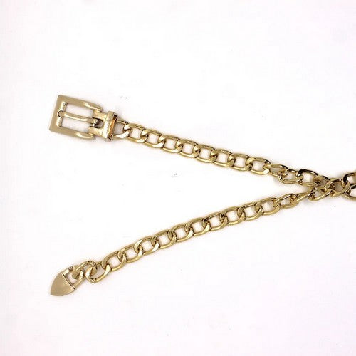 Cuban Link Chain Belt in Gold