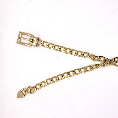 Cuban Link Chain Belt in Gold