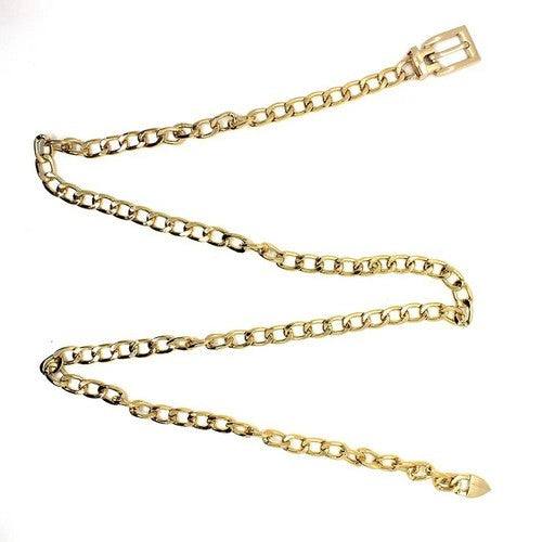 EVFVGY7WN29 Cuban Link Chain Belt in Gold