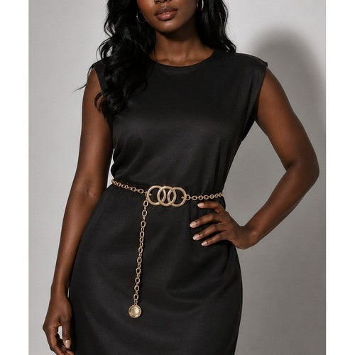 Triple O Chain Belt in Gold
