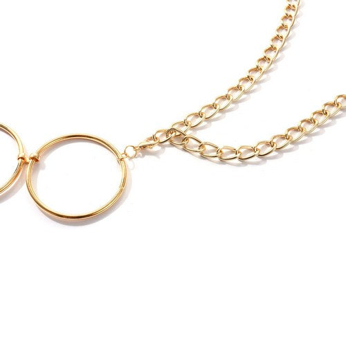Circle Chain Belt in Gold