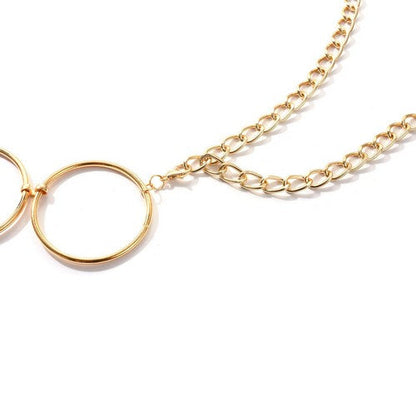 Circle Chain Belt in Gold