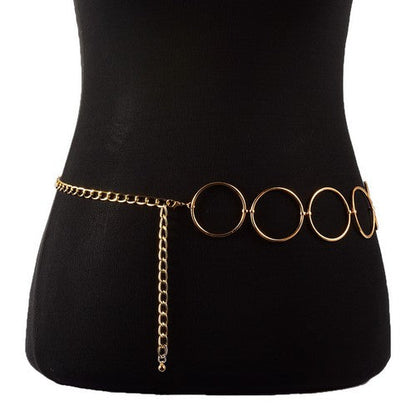 Circle Chain Belt in Gold