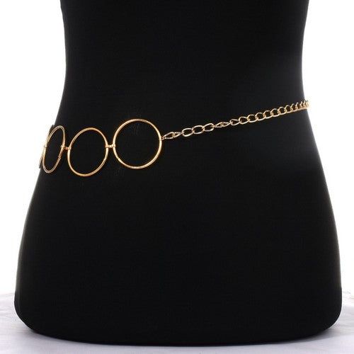 Circle Chain Belt in Gold