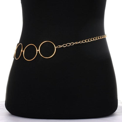 Circle Chain Belt in Gold