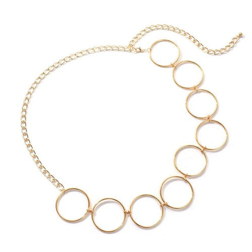 EVFVW7PRXW7 Circle Chain Belt in Gold