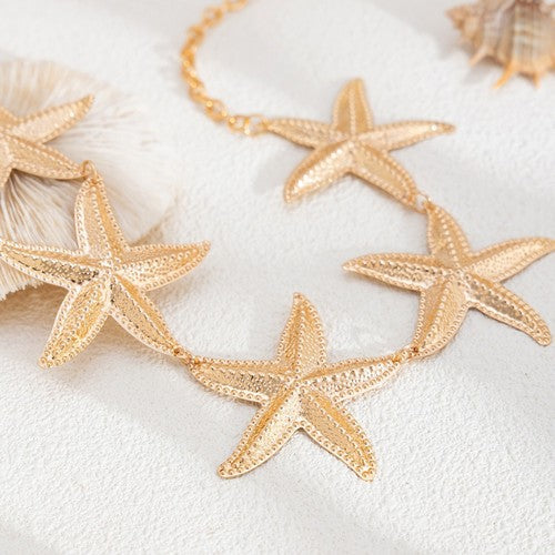 Starfish Chain Belt in Gold