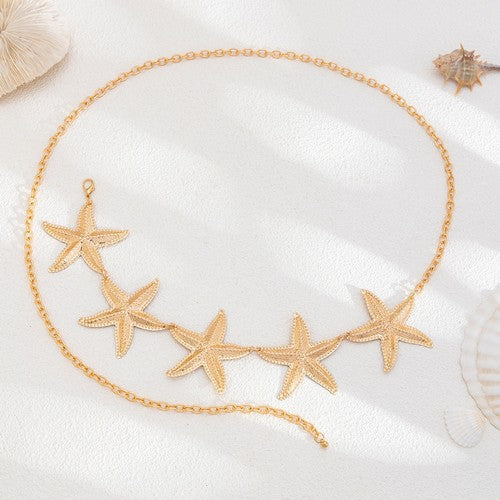 Starfish Chain Belt in Gold