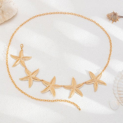 Starfish Chain Belt in Gold