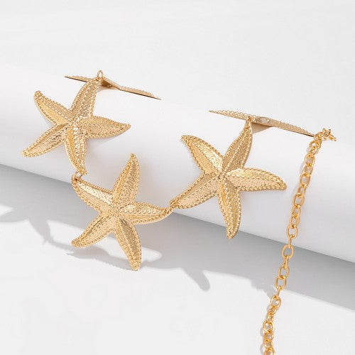 Starfish Chain Belt in Gold