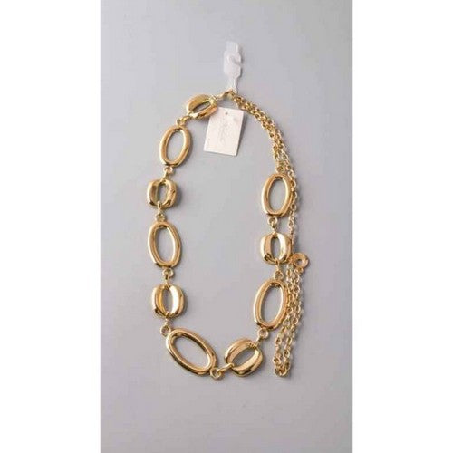 Chunky Oval Chain Belt in Gold