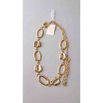 Chunky Oval Chain Belt in Gold