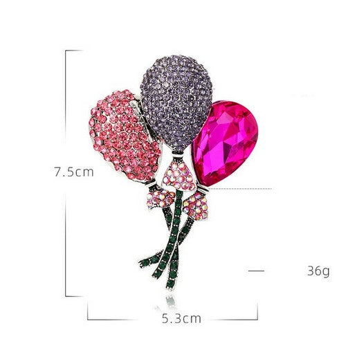 Balloon Rhinestone Brooch