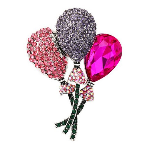 Balloon Rhinestone Brooch