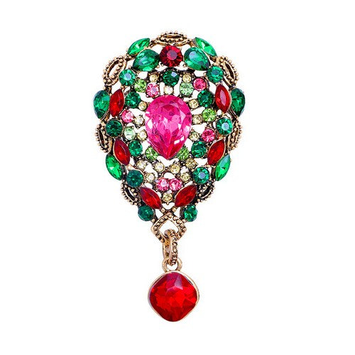 Air Balloon Rhinestone Brooch