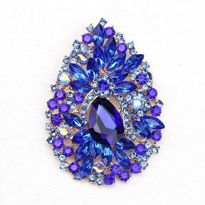 Jumbo Rhinestone Marquise Brooch