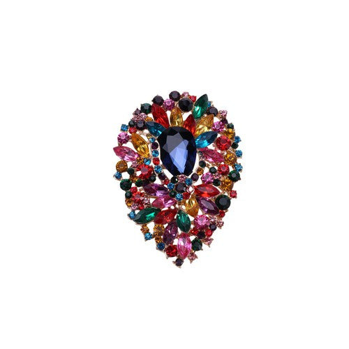 Jumbo Rhinestone Marquise Brooch