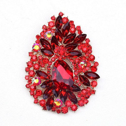 Jumbo Rhinestone Marquise Brooch