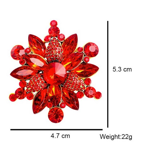 Baroque Floral Rhinestone Brooch