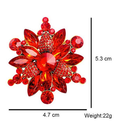 Baroque Floral Rhinestone Brooch