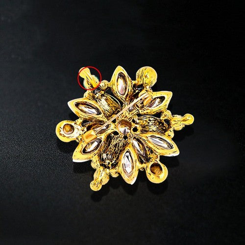 Baroque Floral Rhinestone Brooch