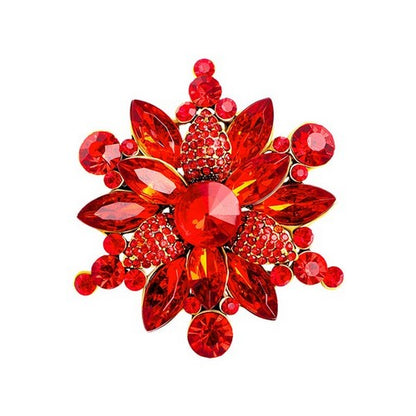 PA5121 Baroque Floral Rhinestone Brooch