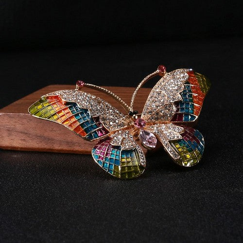 PA4057 Butterfly Rhinestone Brooch