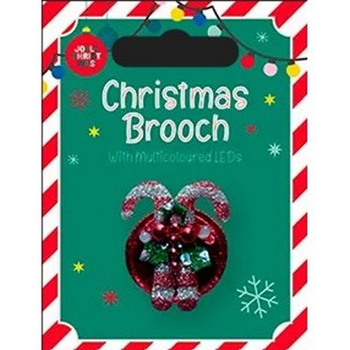 XMA4202 LED Light-Up Christmas Brooch in Elf