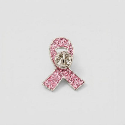 Breast Cancer Awareness Lapel Pin in Pink Rhinestone