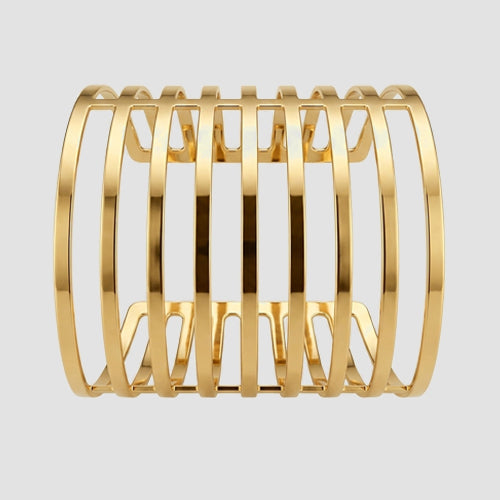 Slotted Cuff Bracelet in Gold
