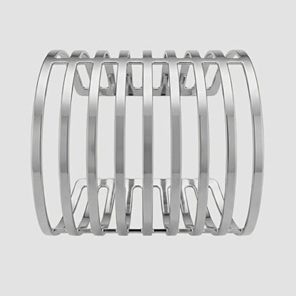 Slotted Cuff Bracelet in Silver