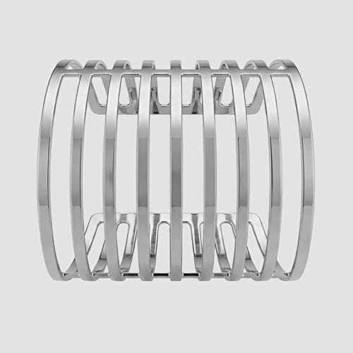 Slotted Cuff Bracelet in Silver
