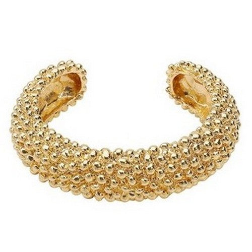 Chunky Bead Cuff Bracelet in Gold